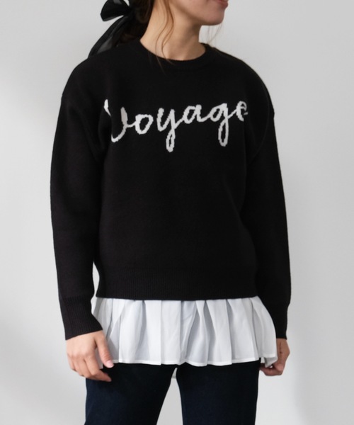 tシャツ MUMU×aquagarageコラボ 裾付き裏起毛インナー レディース