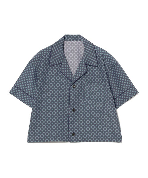 ブラウス シャツ ドット オープン カラー ショートスリーブ レディース BEAMS BOY ブラウス シャツ ドット オープン カラー ショート