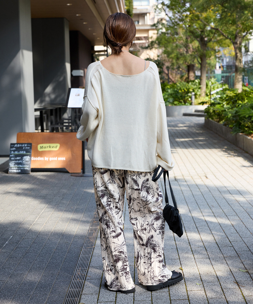 JOURNAL STANDARD パンツ リーフ柄プリーツパンツ レディース