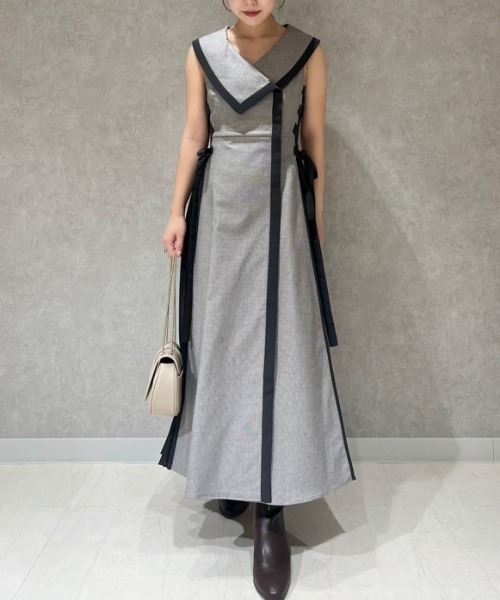 SNIDEL ノースリーブミニワンピース グレー SNIDEL ミニニットワンピース SWNO235057 グレー - メルカリ