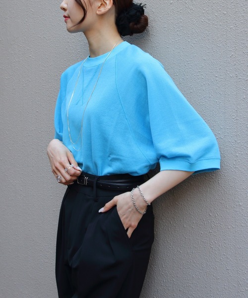 tシャツ THE SHINZONE/シンゾーン　シアーハーフスリーブスウェットシャツ　SHEER HALFSLEEVES SWEAT SHIRT　25 THE SHINZONE tシャツ SHINZONE/シンゾーン シアーハーフ