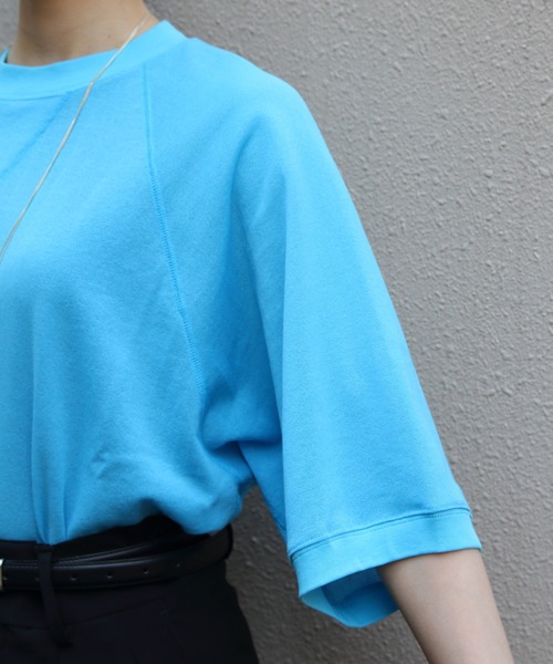 tシャツ THE SHINZONE/シンゾーン　シアーハーフスリーブスウェットシャツ　SHEER HALFSLEEVES SWEAT SHIRT　25 THE SHINZONE/シンゾーン シアーハーフスリーブスウェットシャツ