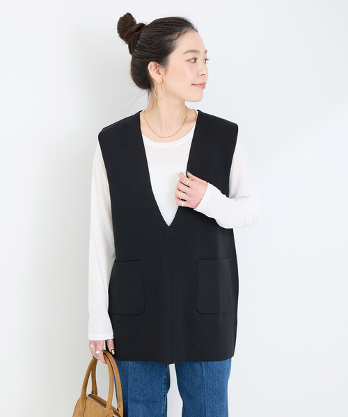 BC.STOCK ベスト　ジレ B.C STOCK ベスト ジレ 「追加2」フレンチリネンジレ レディース