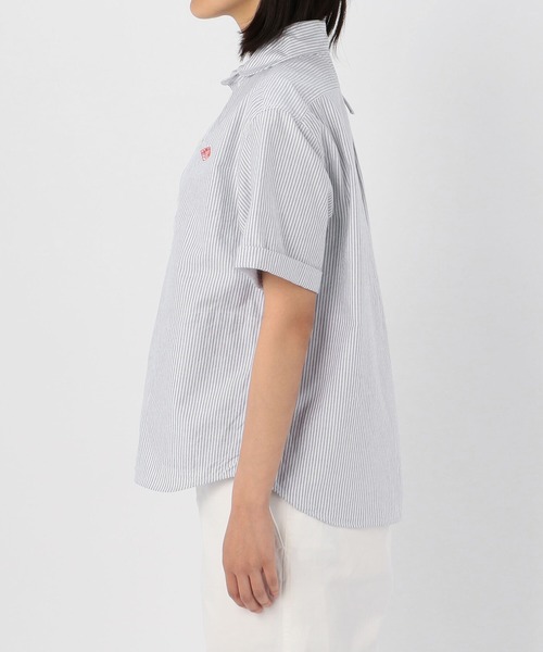 美品！ダントン半袖シャツ　36 Danton 「DANTON」 半袖シャツ 36 ブラウン レディース