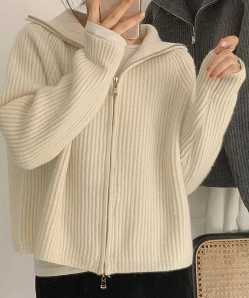 「Ulysses」 「Doula Doula」ニットカーディガン F アイボリー レディース_画像2