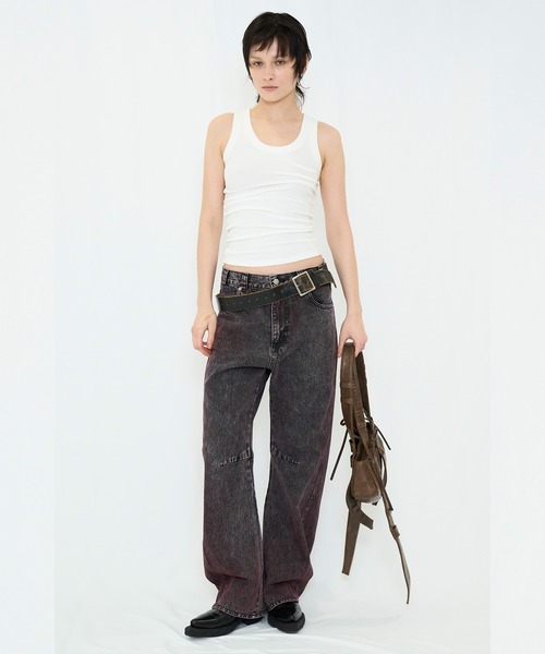 VIAVANDA タンクトップ ノースリーブ TUCK RIB TANK TOP レディース