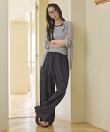 カーディガン 夏 クレープ クルーネックカーデ...の詳細画像5