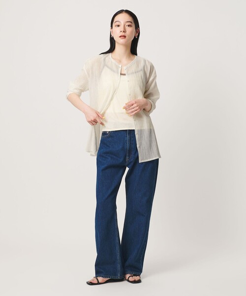 BEAUTY＆YOUTH UNITED ARROWS カーディガン 夏 クレープ クルーネック