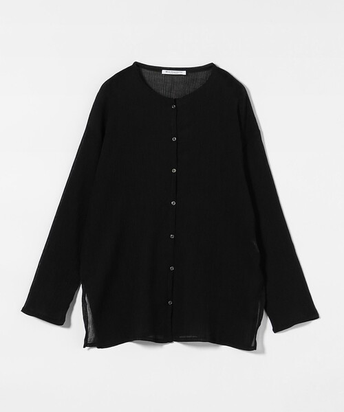 【BEAUTY&YOUTH】クレープ クルーネックカーディガン BEAUTY&YOUTH UNITED ARROWS｜クレープ クルーネック
