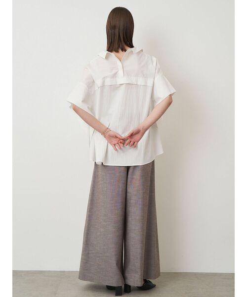 エレンディーク　elendeek フリルブラウス 半袖　トップス　白ブラウス ELENDEEK（シャツ/ブラウス(半袖/袖なし)）のフリマアイテム一覧