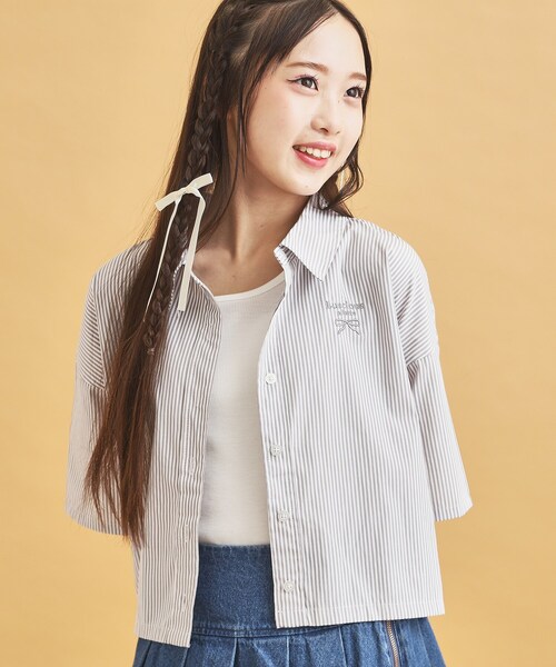 PINK-latte（ピンクラテ） 「セットアイテム」ストライプシャツ＋