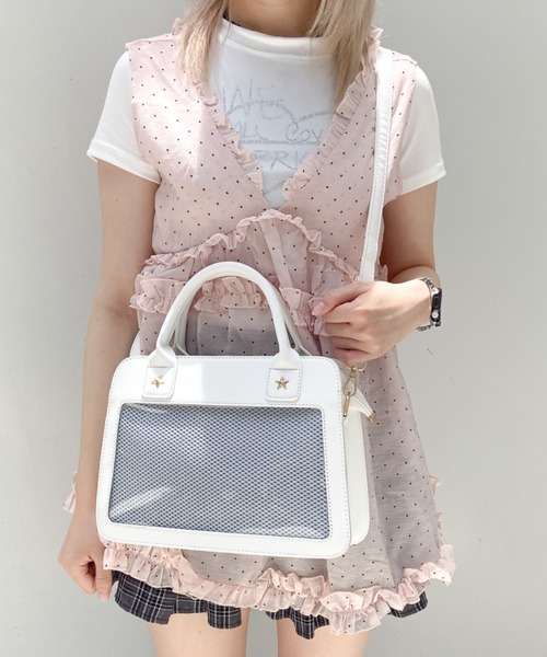 ホワイトスタッズショルダーバッグ Valentino Garavani ロックスタッズ ショルダーバッグ S