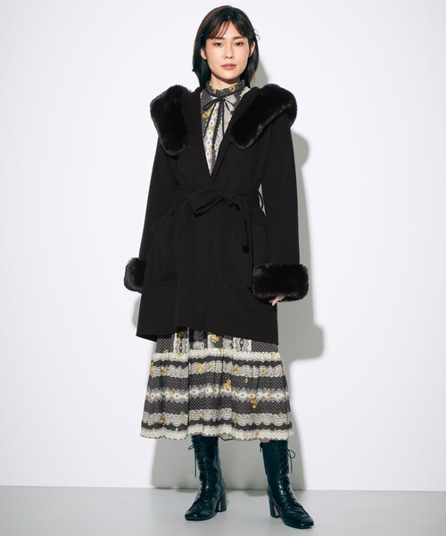 GRACE CONTINENTAL（グレースコンチネンタル） コート 36 ブラック