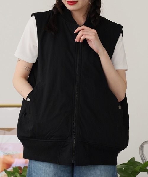 ミュージシャン babyl MA-1 REVERSIBLE VEST BLACK made in standard（メイドインスタンダード） ダウンベスト ベスト MA