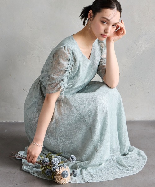 ❤️Aimer パーティードレス　Lサイズ❤️ AIMER ドレス フロッキーラッセルパーティードレス 結婚式