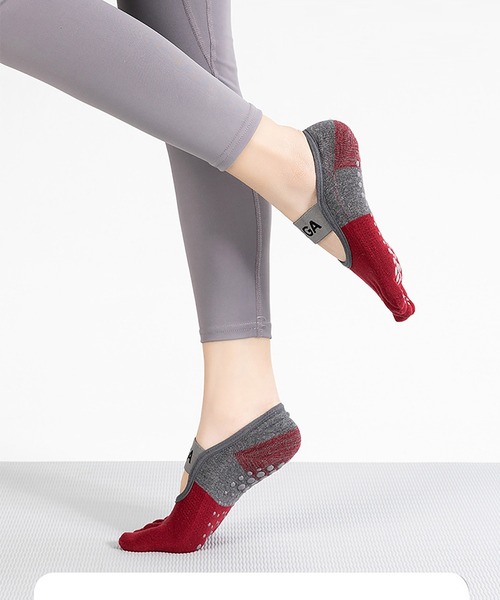 Rintosull ピラティスウェア Mサイズ・5本指滑り止め付きソックス 楽天市場】5本指ソックス 光沢ピンストライプ ハイクルー 滑り止め