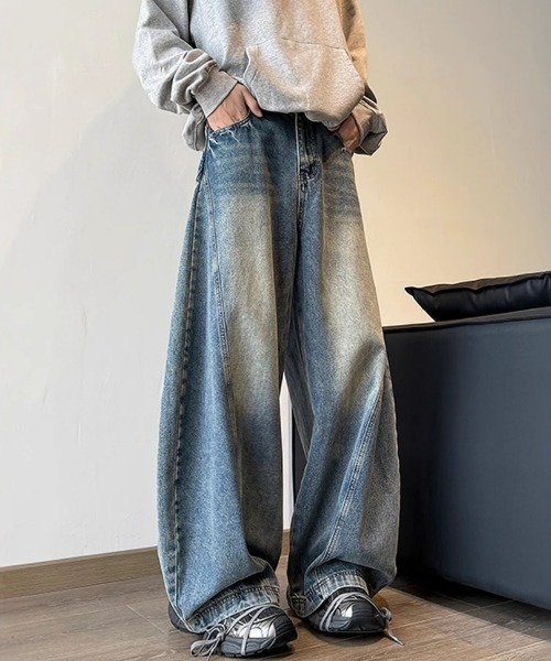 ワイドパンツ ジーンズ ワイドデニムパンツ メンズ : ZOZOTOWN Yahoo