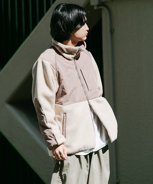 「EKAL」 ジップアップブルゾン MEDIUM ブラウン メンズ_画像4