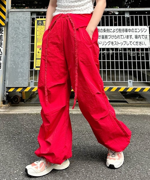 パンツ mm Alley Tokyo パンツ コルセットパラシュートパンツ レディース