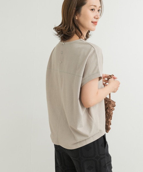 Oasi リネン Tシャツ δ URBAN RESEARCH DOORS tシャツ リネンタッチBACKボタンプル