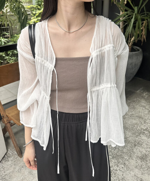 mystic - ichi*新品❤︎春物ブラウス mystic 「mystic」 長袖ブラウス FREE アイボリー レディース