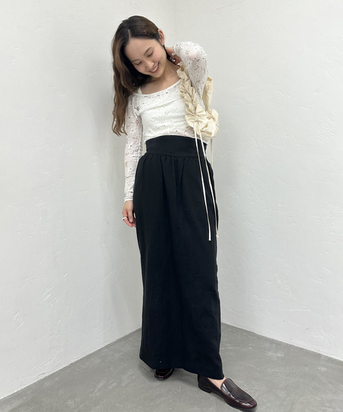 「EDIT. FOR LULU」 ロングスカート 36 ベージュ レディース_画像2