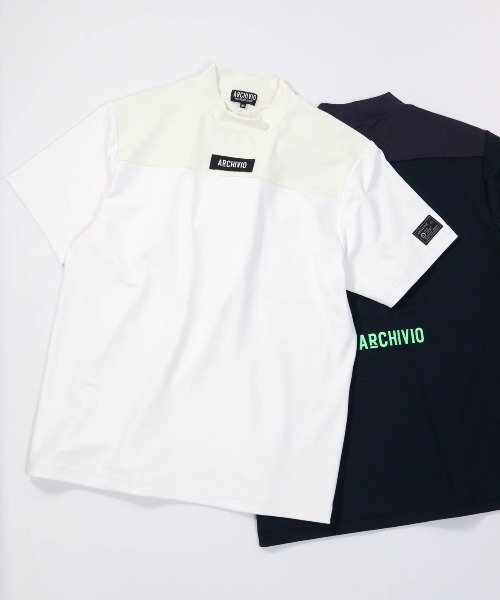 archivio tシャツ 「MENS」「メンズ」胸切替UV冷感プルオーバー メンズ