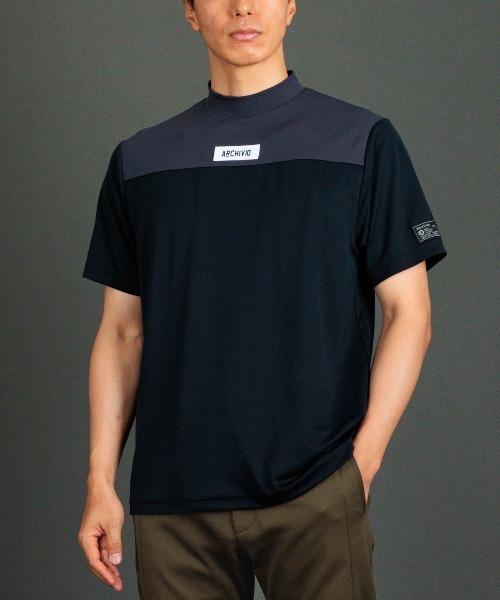 archivio tシャツ 「MENS」「メンズ」胸切替UV冷感プルオーバー メンズ