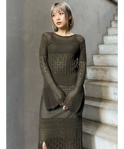 【新品】MURUA ニット ワンピース フリーサイズ 未使用品 MURUA（ムルーア） ワンピース 「追加生産分」クロシェニット