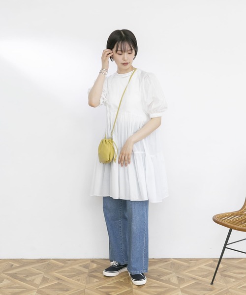 「UR Lab.」 半袖ワンピース FREE ブラウン レディース_画像5