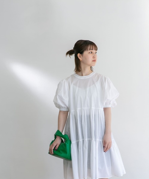 「UR Lab.」 半袖ワンピース FREE ブラウン レディース_画像6