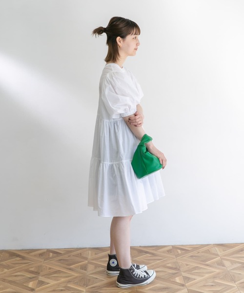 「UR Lab.」 半袖ワンピース FREE ブラウン レディース_画像8