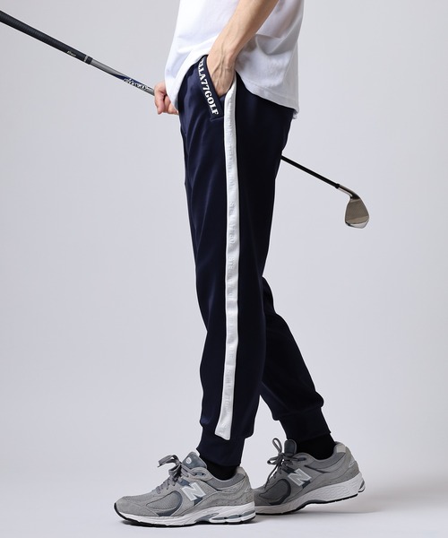 STELLA77GOLF パンツ 蛍光カラーゴルフジョガーパンツ/ラインパンツ