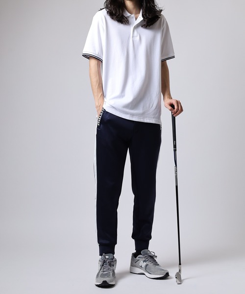 STELLA77GOLF パンツ 蛍光カラーゴルフジョガーパンツ/ラインパンツ