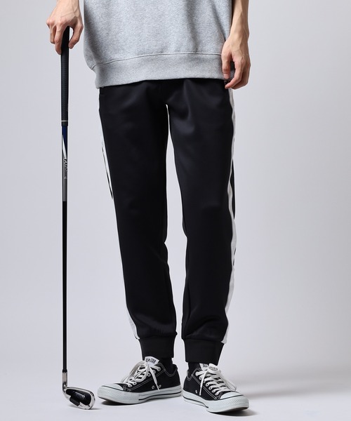 STELLA77GOLF パンツ 蛍光カラーゴルフジョガーパンツ/ラインパンツ