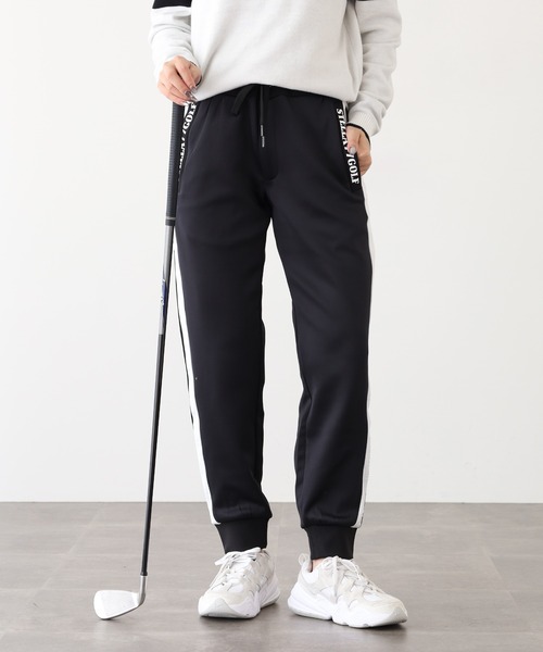 STELLA77GOLF パンツ 蛍光カラーゴルフジョガーパンツ/ラインパンツ