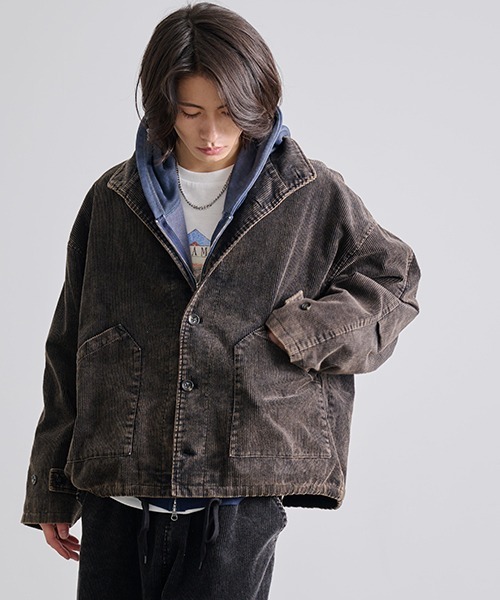 Revo. ブルゾン アウター ケミカルウォッシュ加工 コーデュロイ