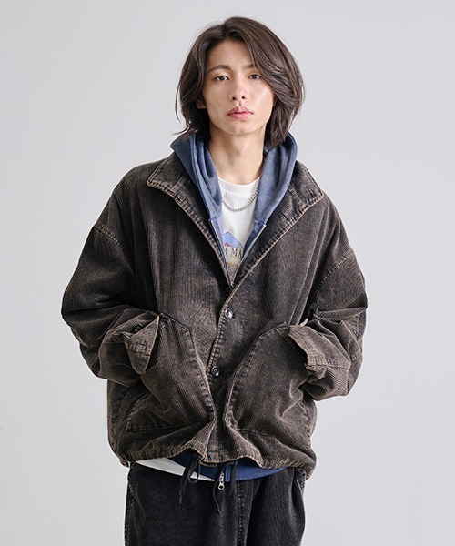 Revo. ブルゾン アウター ケミカルウォッシュ加工 コーデュロイ