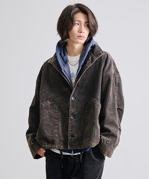 Revo. ブルゾン アウター ケミカルウォッシュ加工 コーデュロイ