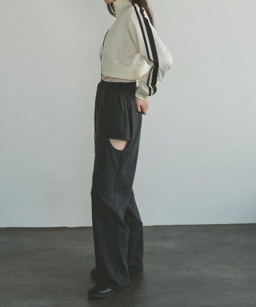 「VANNIE U」 スウェットパンツ S アイボリー レディース_画像5