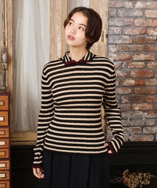 Jocomomola（ホコモモラ） ニット セーター 「2WAY」LANA BLEND