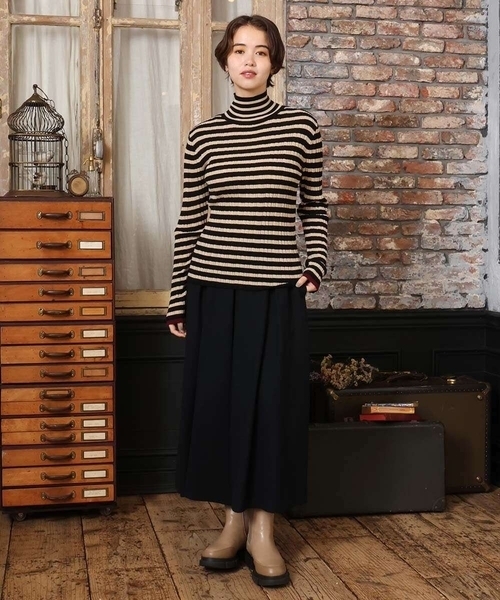 SLOW HANDS モヘヤウールハイネックニット 楽天市場】SLOW HANDS スローハンズ ニット 5分袖 メンズ レディース