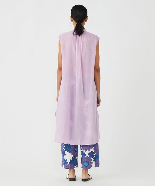 「MACPHEE」 シャツワンピース 36 ラベンダー レディース_画像4