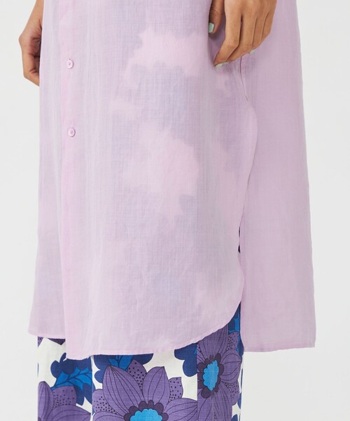 「MACPHEE」 シャツワンピース 36 ラベンダー レディース_画像8