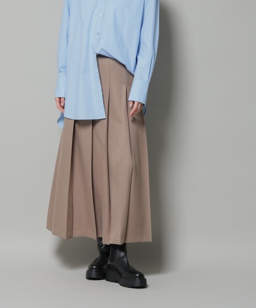 NANO universe（ナノ・ユニバース） スカート ワイドプリーツロング