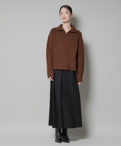 NANO universe（ナノ・ユニバース） スカート ワイドプリーツロング