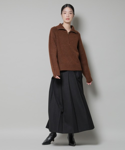 NANO universe（ナノ・ユニバース） スカート ワイドプリーツロング