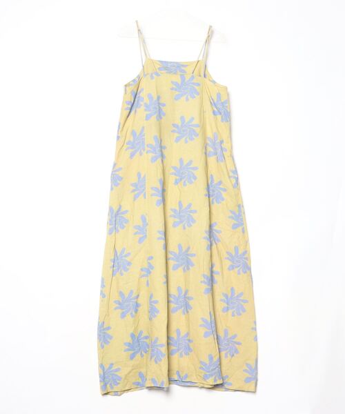 「sara mallika」 花柄キャミソールワンピース - グリーン レディース_画像2