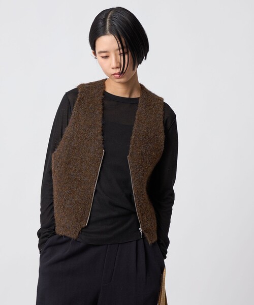 CITEN（シテン） ベスト ジレ 「CITEN」ブークレニットジップベスト