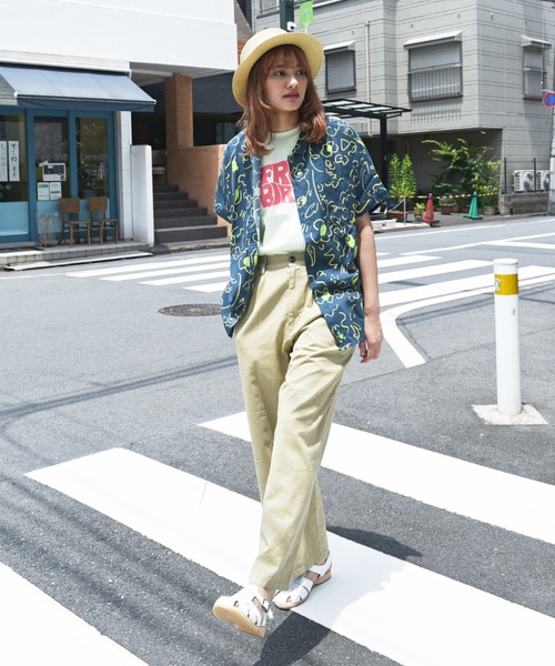 「CUBE SUGAR」 半袖シャツ M ネイビー レディース_画像7